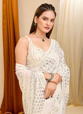 Time-Honored Saree in Cream Colour